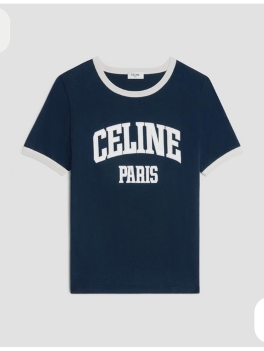 Celine Paris Navy Blue Logo Tee